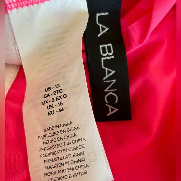 NWT La Blanca Mio Pink One Piece Swimsuit - Picture 5 of 5